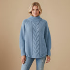 Dikke kabeltrui met vleermuismouwen Jelle Jora Mode