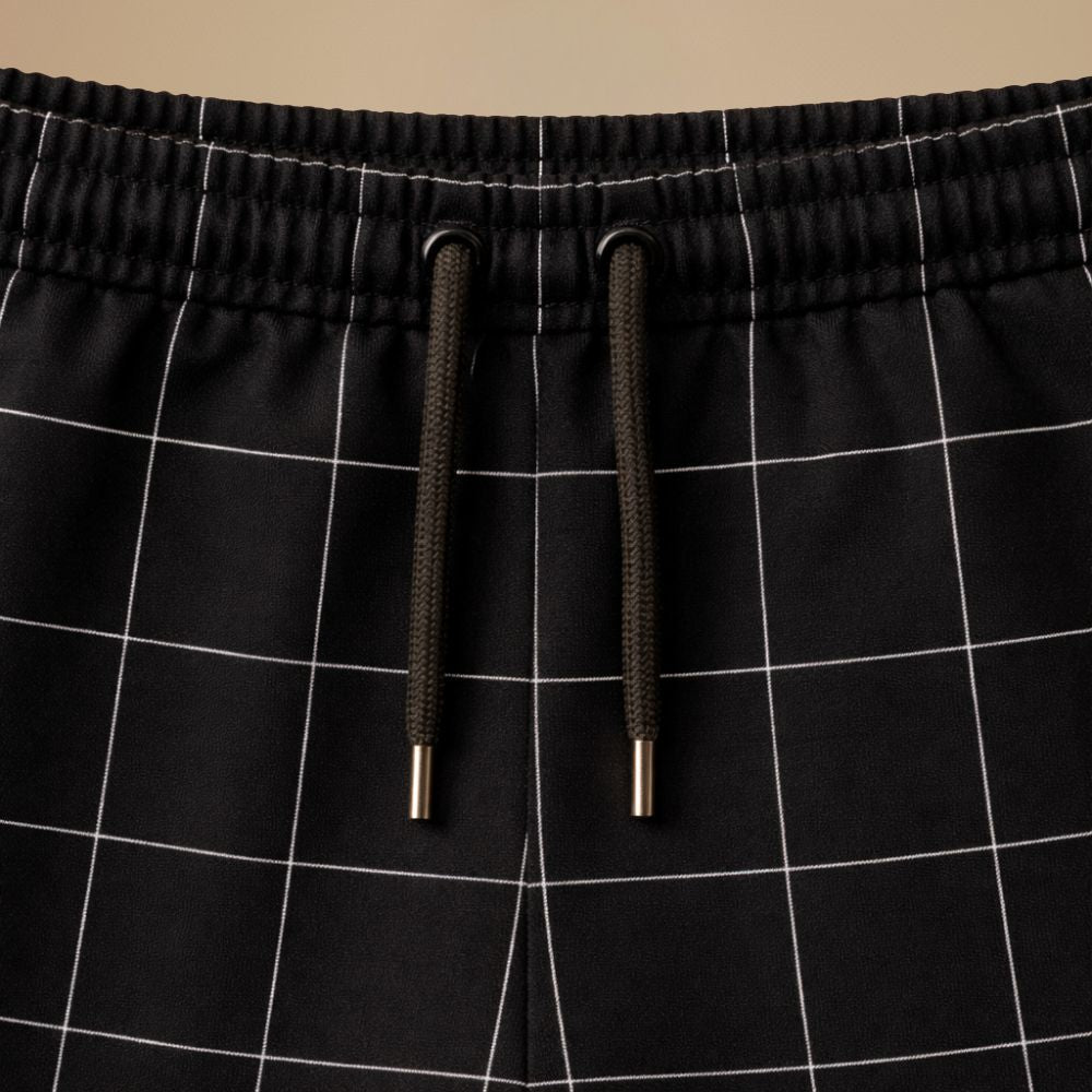 Heren joggingbroek met ruitjesmotief slim fit voor dagelijks comfort Jelle Jora Mode
