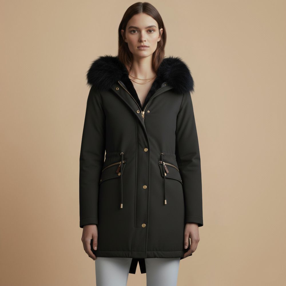 Slim Thermal Nepbont Capuchon voor Dames Jelle Jora Mode