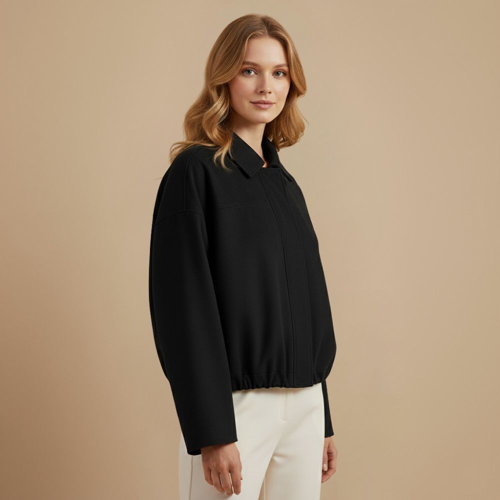 Elegante jas met schouderbanden van imitatiesuède Jelle Jora Mode