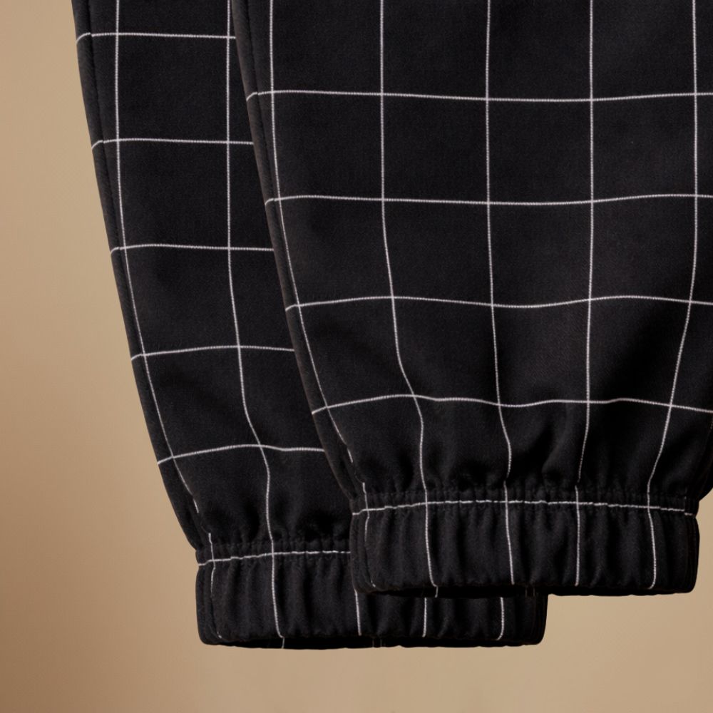 Heren joggingbroek met ruitjesmotief slim fit voor dagelijks comfort Jelle Jora Mode