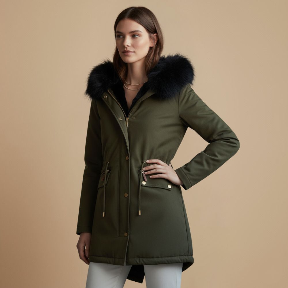 Slim Thermal Nepbont Capuchon voor Dames Jelle Jora Mode