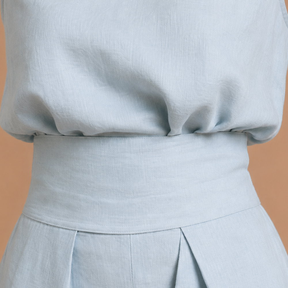 Dames elegante mouwloze set met coltrui en broek Jelle Jora Mode