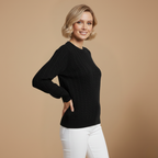 Dames trui met lange mouwen en kabeltjes Jelle Jora Mode