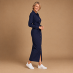 Minimalistische midi-jurk met ruches en strikbandjes voor dames Jelle Jora Mode