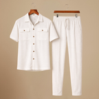 Wafelgebreid shirt en broek tweedelige set Jelle Jora Mode