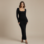 Dames lange mouw bodycon jurk
