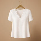 Elegante kanten blouse met korte mouwen Jelle Jora Mode