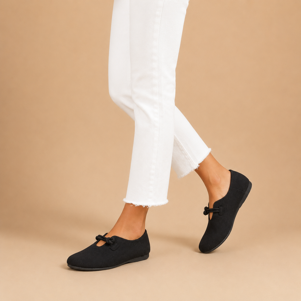 Damesloafers met touwknopen en instapmodel Jelle Jora Mode