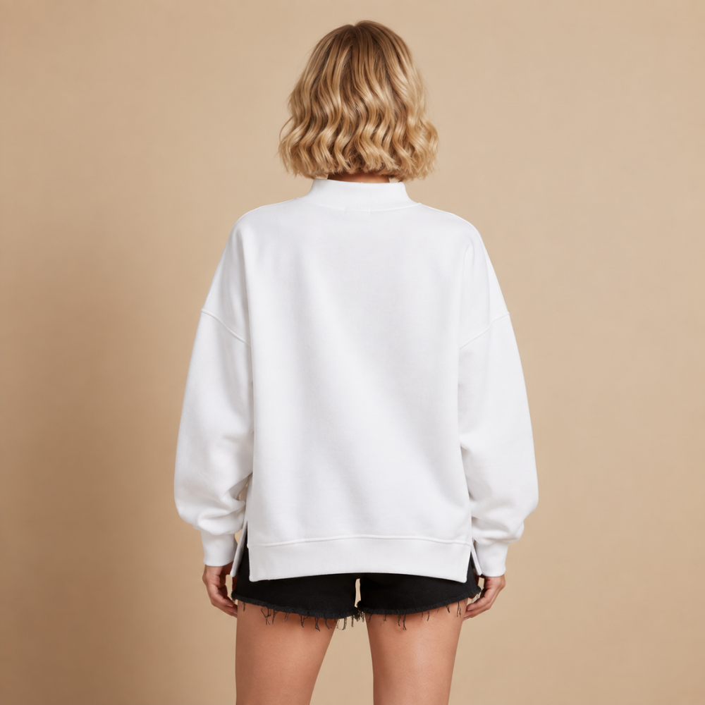Dames sweatshirt met ronde hals en lange mouwen Jelle Jora Mode