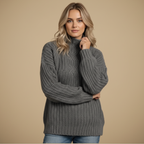 Turtleneck Twist gebreide trui Jelle Jora Mode