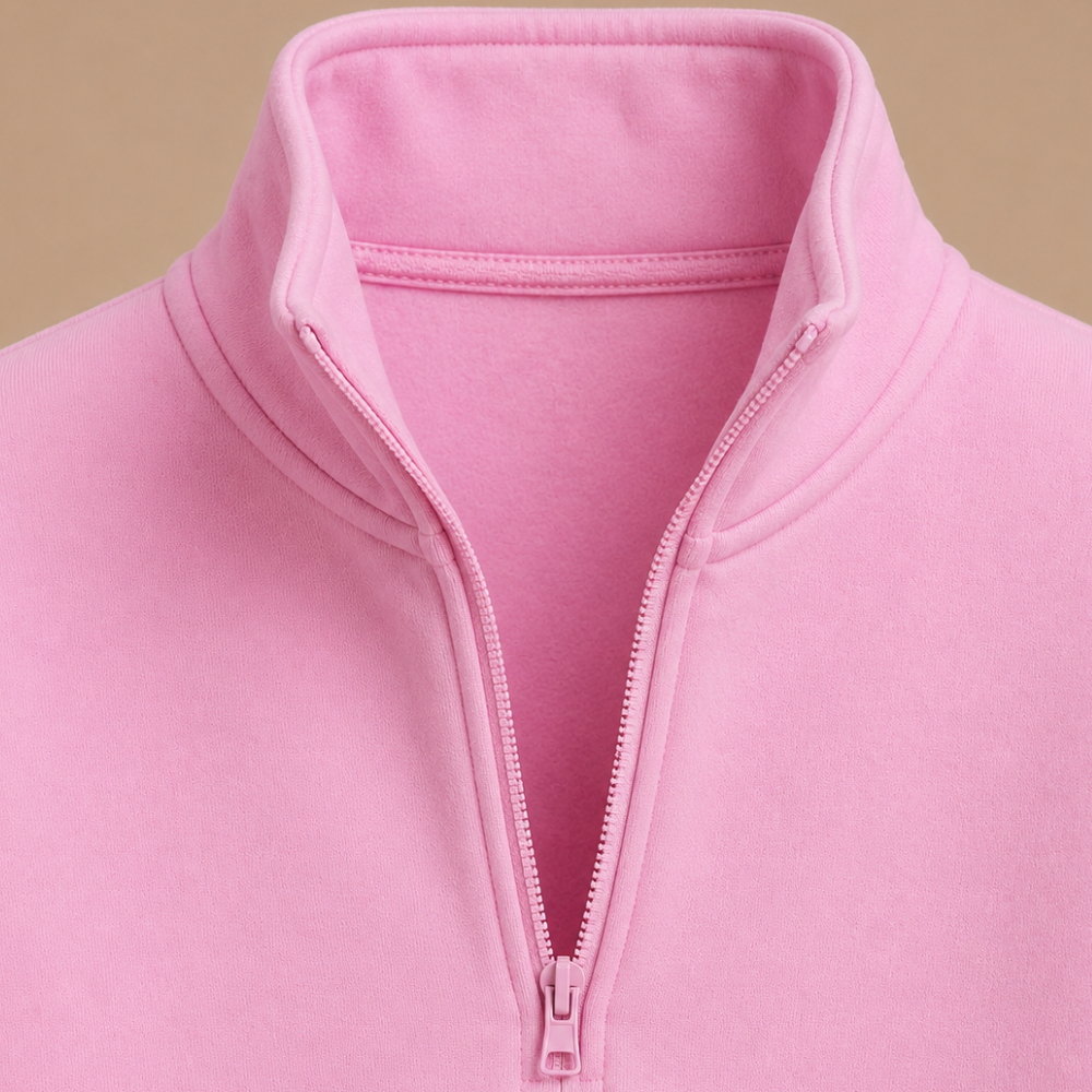 Dames casual sweatshirtset met halve rits Jelle Jora Mode