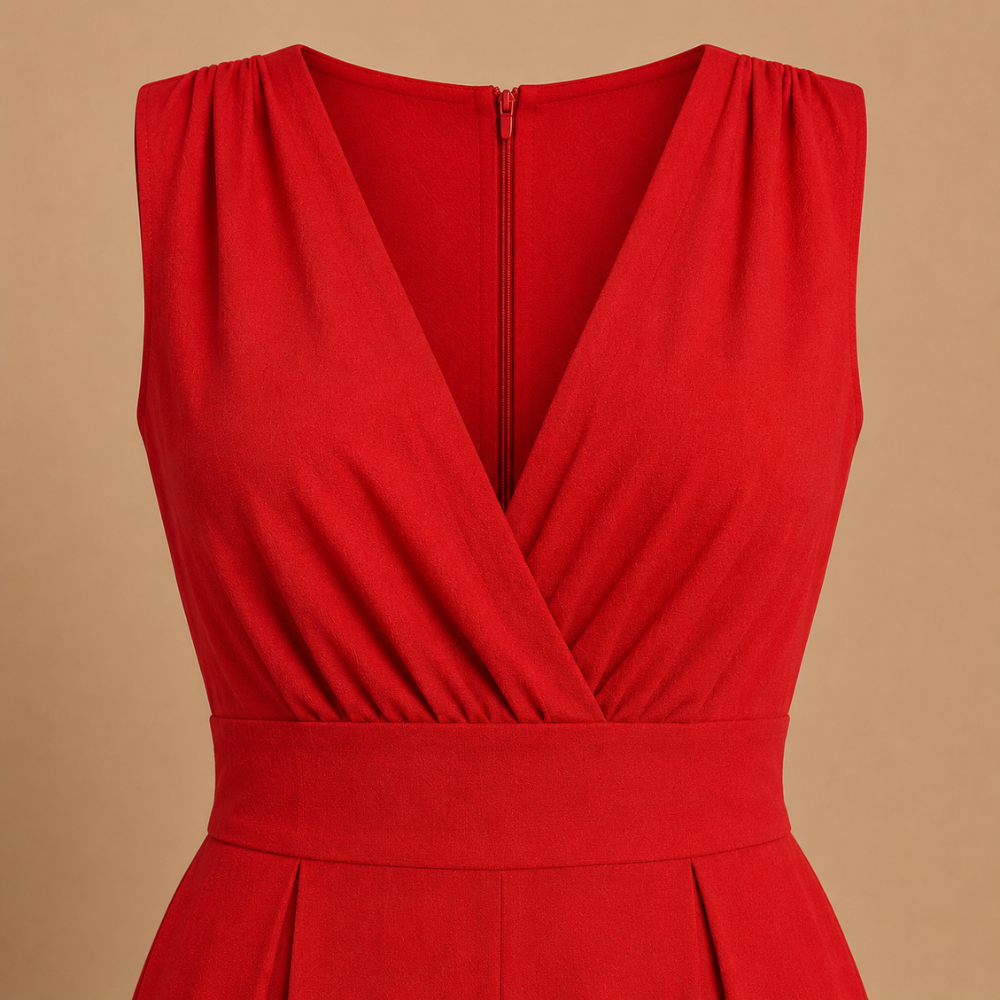 Dames elegante jumpsuit met V-hals en wijde pijpen Jelle Jora Mode