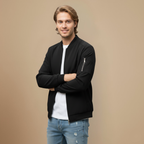 Dunne baseball bomberjack met ritssluiting voor heren Jelle Jora Mode