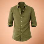 Heren slim fit overhemd met lange mouwen en knopen Jelle Jora Mode