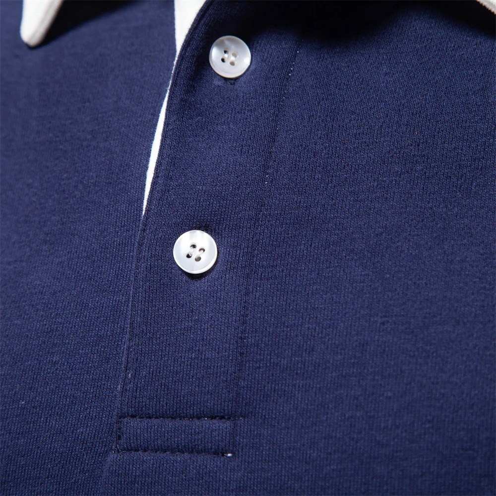Heren sweater met lange mouwen en polo-kraag Jelle Jora Mode