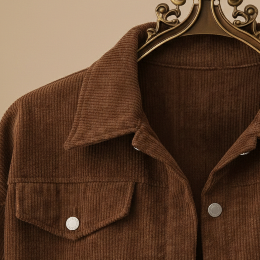 Vintage corduroy cropped jas Jelle Jora Mode
