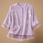 Dames casual blouse met bloemenprint en losse pasvorm Jelle Jora Mode