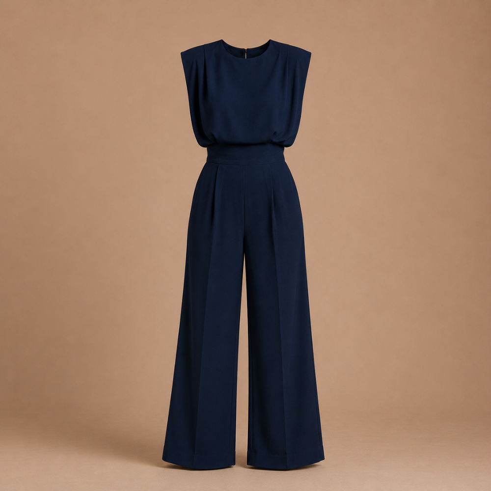Dames casual jumpsuit met hoge taille en zakken Jelle Jora Mode