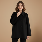 Korte jas met reverskraag en enkele knoopsluiting voor dames Jelle Jora Mode