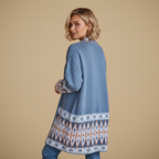 Dames halflang open gebreid vest Jelle Jora Mode