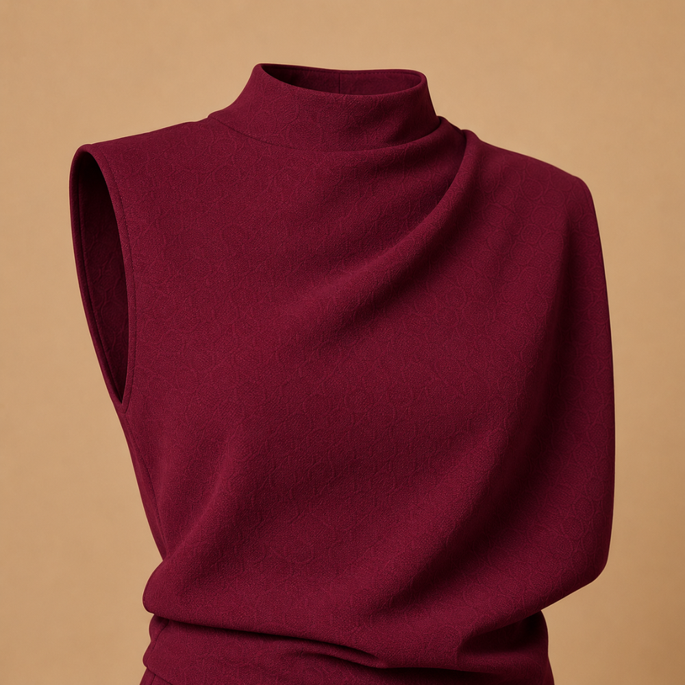 Dames jumpsuit met hoge kraag en wijde pijpen Jelle Jora Mode