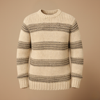 Lichtgewicht rekbare pullover met ronde hals voor heren Jelle Jora Mode