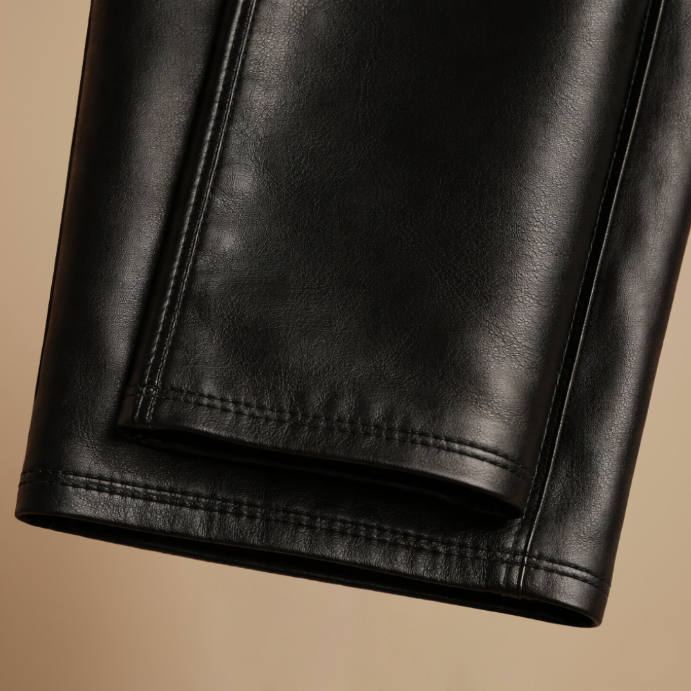 Stoere leren broek voor heren Jelle Jora Mode
