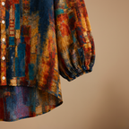 Dames casual blouse met halflange mouwen en knoopsluiting Jelle Jora Mode