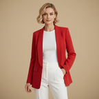 Damesblazer met rechte snit en lange mouwen Jelle Jora Mode