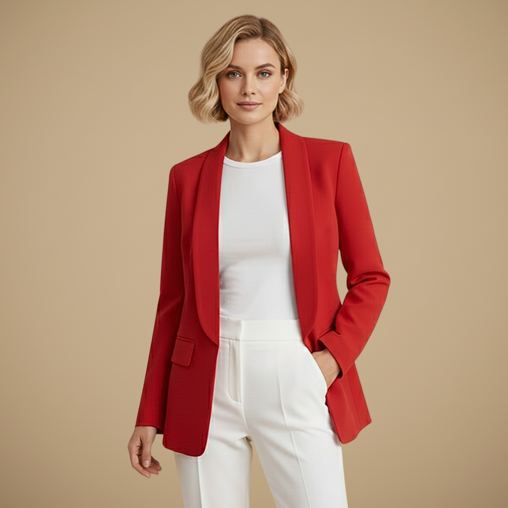 Damesblazer met rechte snit en lange mouwen Jelle Jora Mode