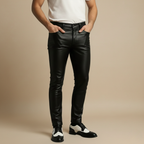 Stoere Leren Broek voor Heren Jelle Jora Mode