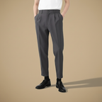 Slim fit taps toelopende enkellange herenbroek Jelle Jora Mode