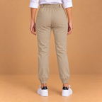 Dames joggingbroek hoge taille slim fit met omslag Jelle Jora Mode