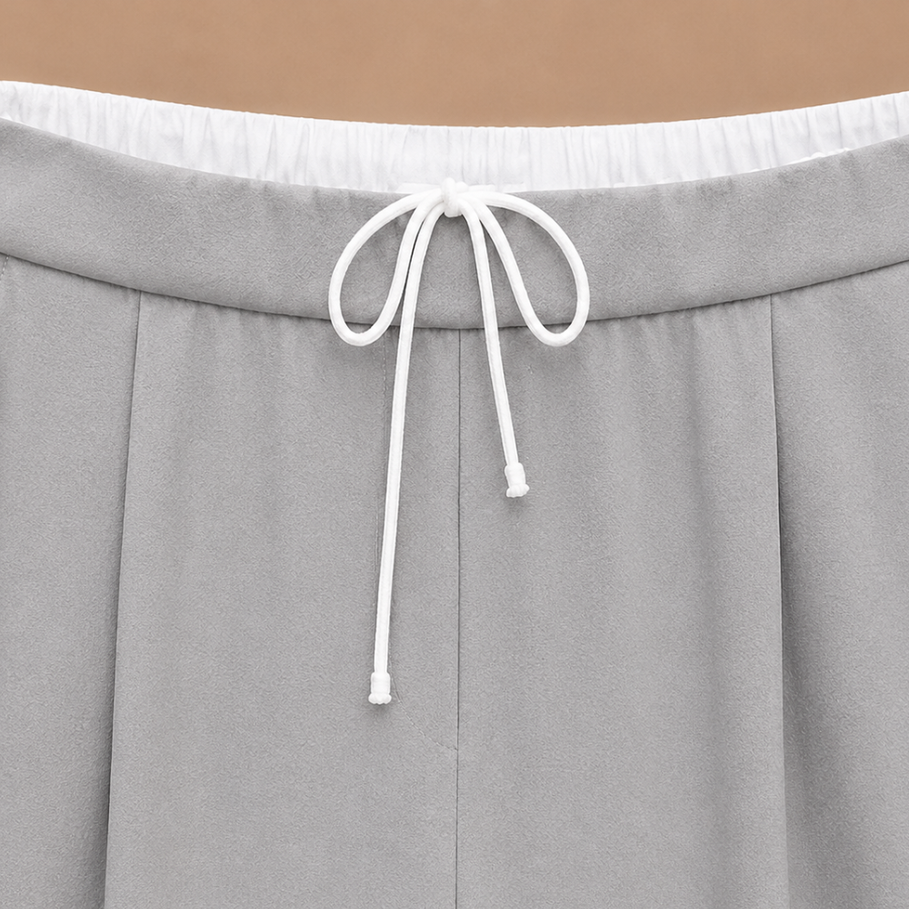 Dames casual broek met elastische tailleband en enkellengte Jelle Jora Mode