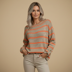 Relaxed Fit gestreepte gebreide trui Jelle Jora Mode