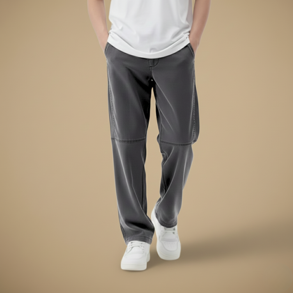 Slim fit geruite rechte broek voor heren Jelle Jora Mode