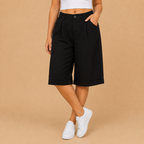 Dames bermudashorts met knopen aan de voorkant Jelle Jora Mode