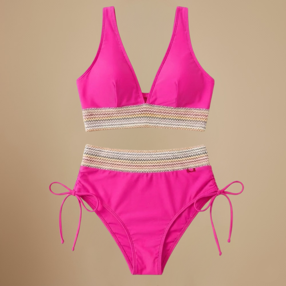 Dames bikiniset met hoge taille en halternek Jelle Jora Mode