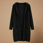 Cardigan met capuchon en kabelstructuur lang model Jelle Jora Mode