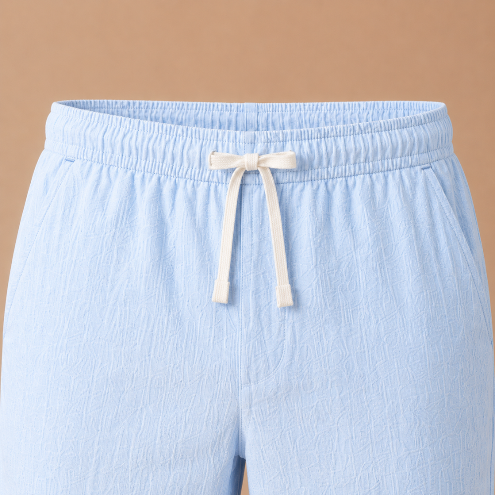 Heren casual broek met trekkoord en rechte pijpen Jelle Jora Mode