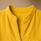 Damesblouse met losse pasvorm knoopsluiting en V-hals Jelle Jora Mode