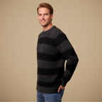 Lichtgewicht rekbare pullover met ronde hals voor heren Jelle Jora Mode