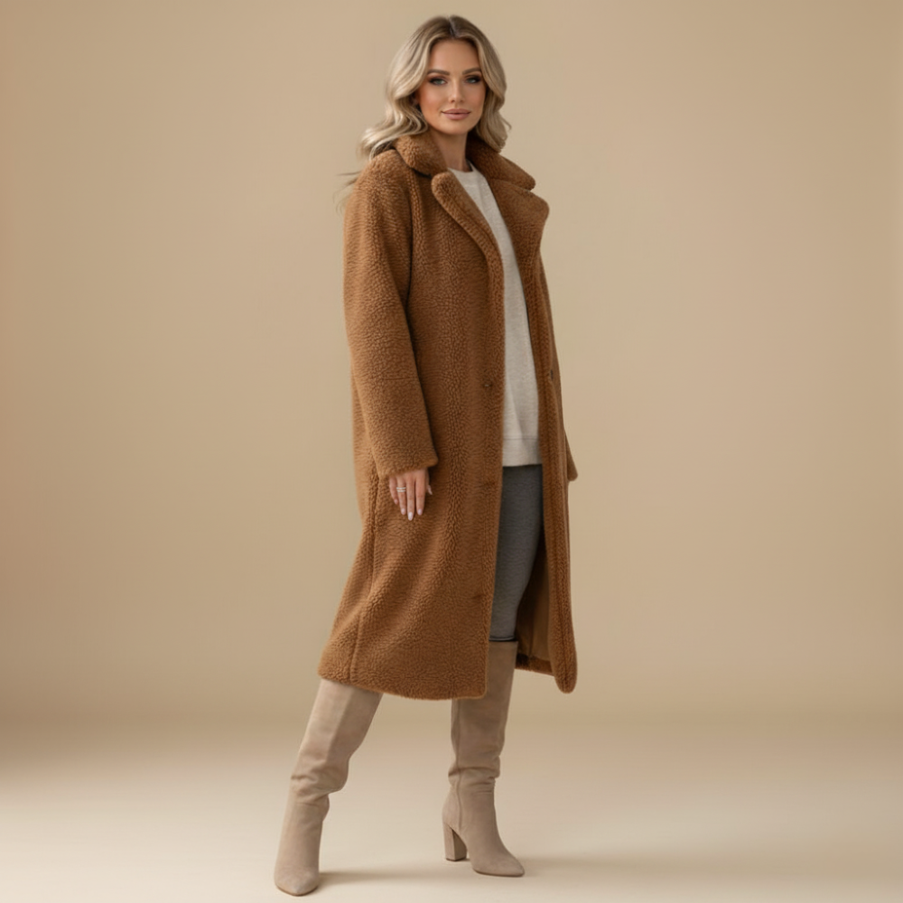 Lange effen wasbare teddyjas voor dames Jelle Jora Mode