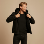 Casual Katoenen Jas met Capuchon en Fluweelachtige Voering Jelle Jora Mode