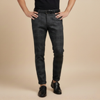 Casual geruite broek met rechte pijpen voor heren Jelle Jora Mode