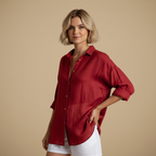 Casual overshirt met lange mouwen en effen kleur Jelle Jora Mode