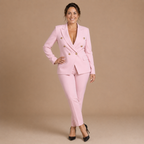 Dames elegant pak met broek en dubbele rij knopen Jelle Jora Mode