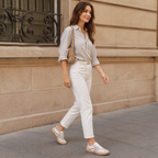 Dames klassieke wandelsneakers met veters Jelle Jora Mode