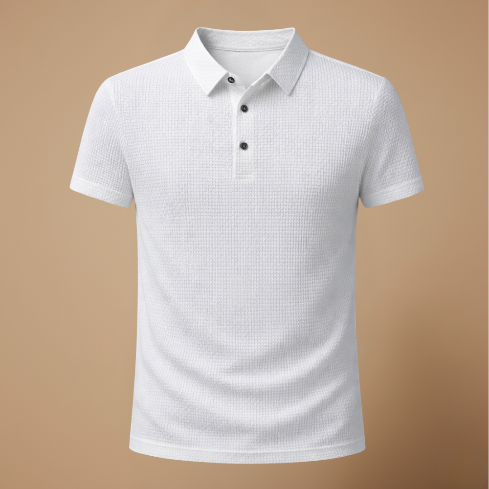 Heren ademend casual T-shirt met korte mouwen en structuur Jelle Jora Mode